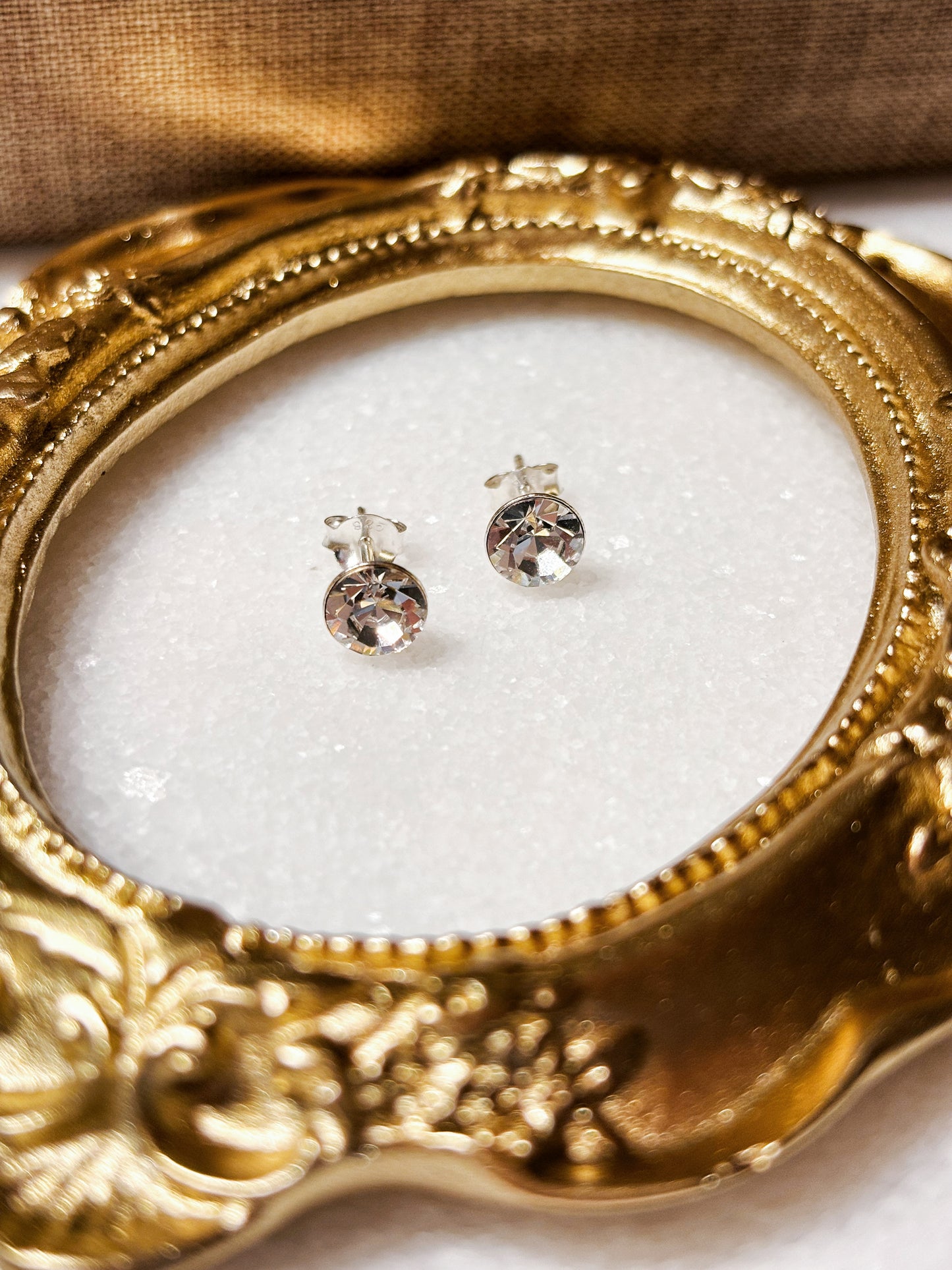 Aros simple circón blanco