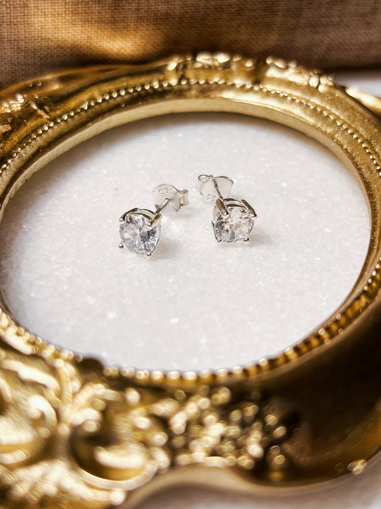 Aros circón 4 puntas