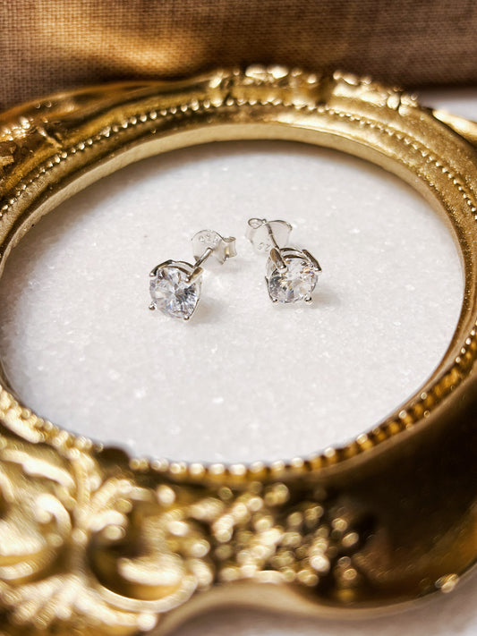 Aros circón 4 puntas