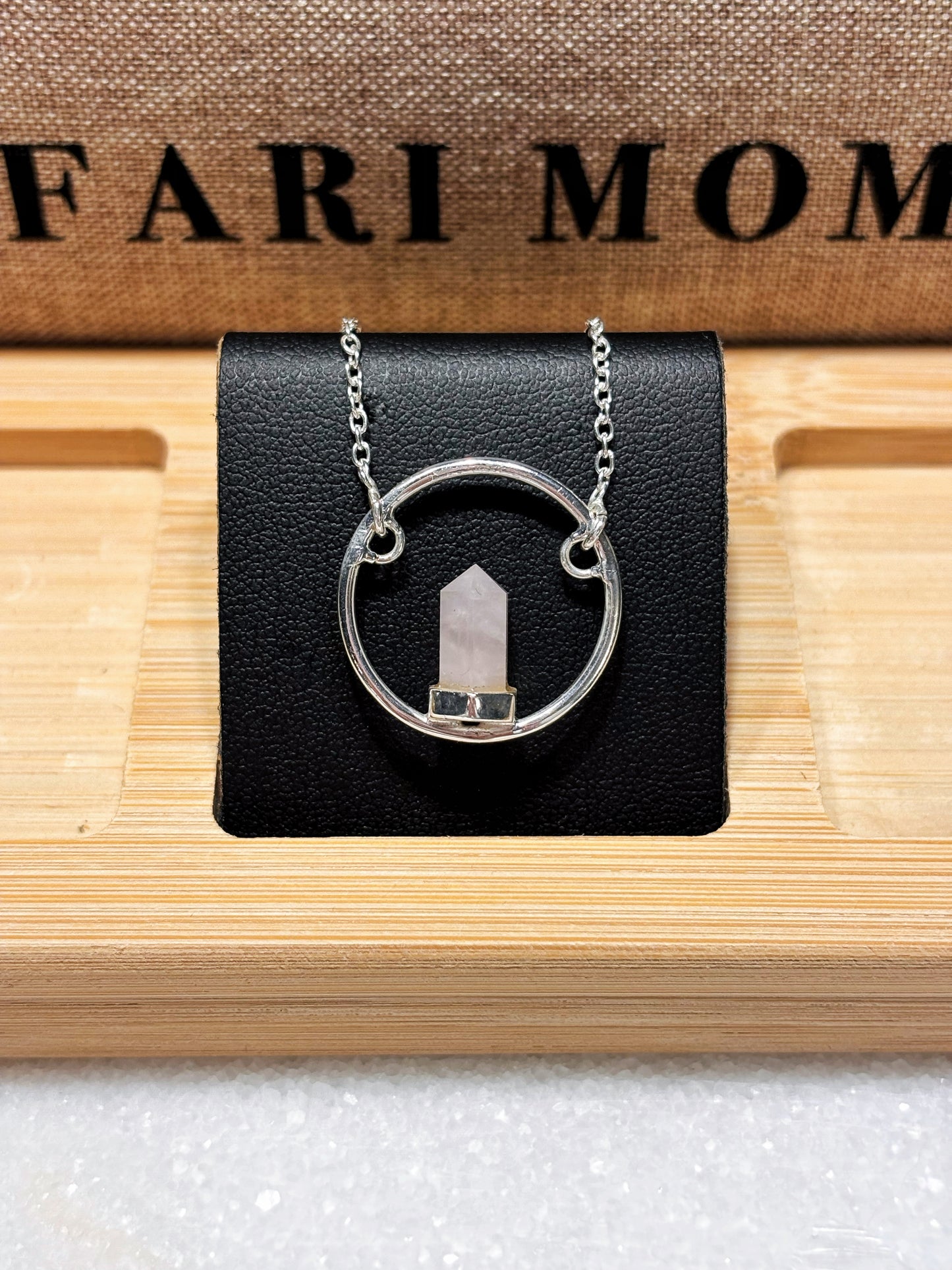 Collar punta Cuarzo Rosado