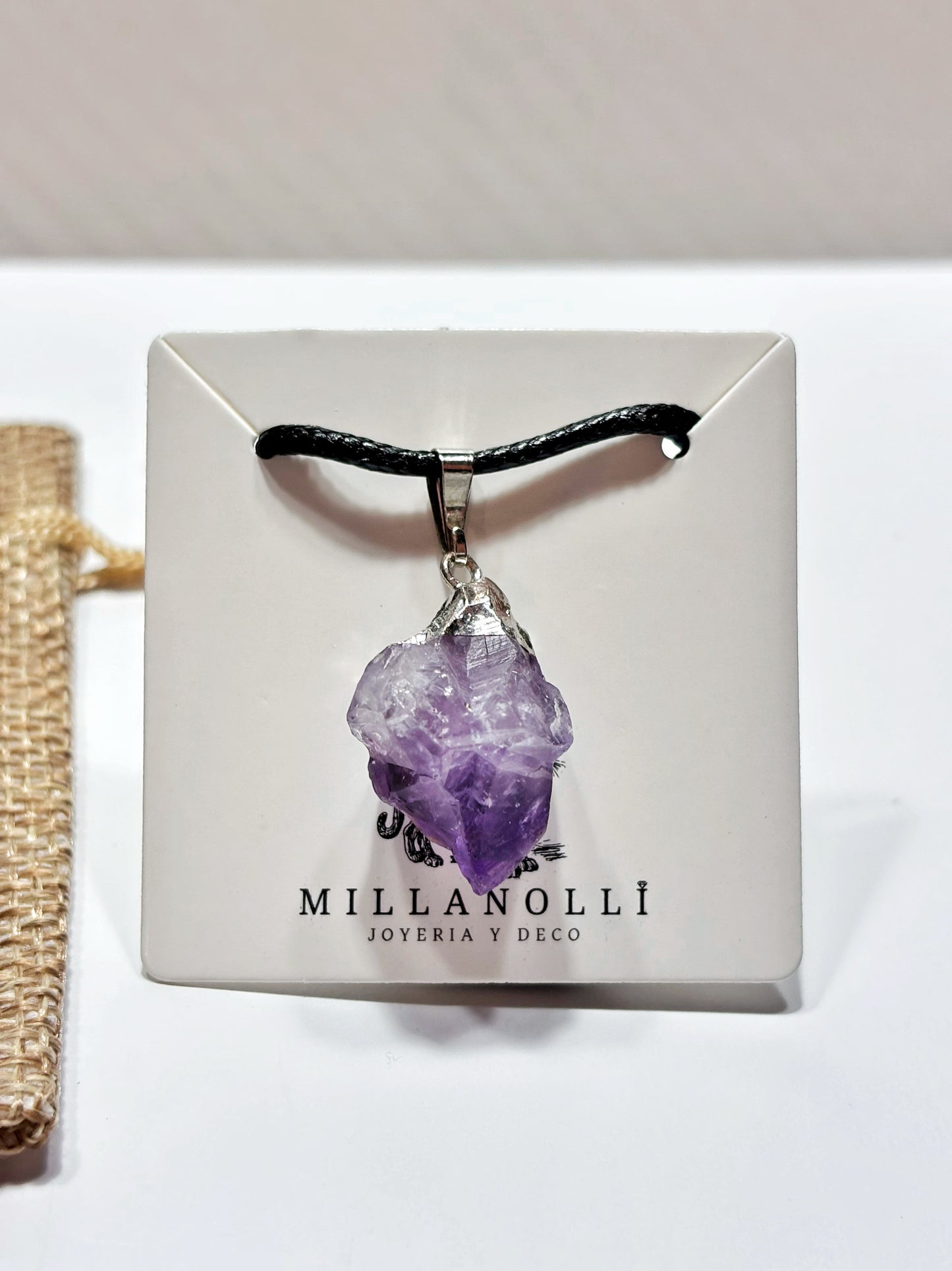 Collar amatista natural