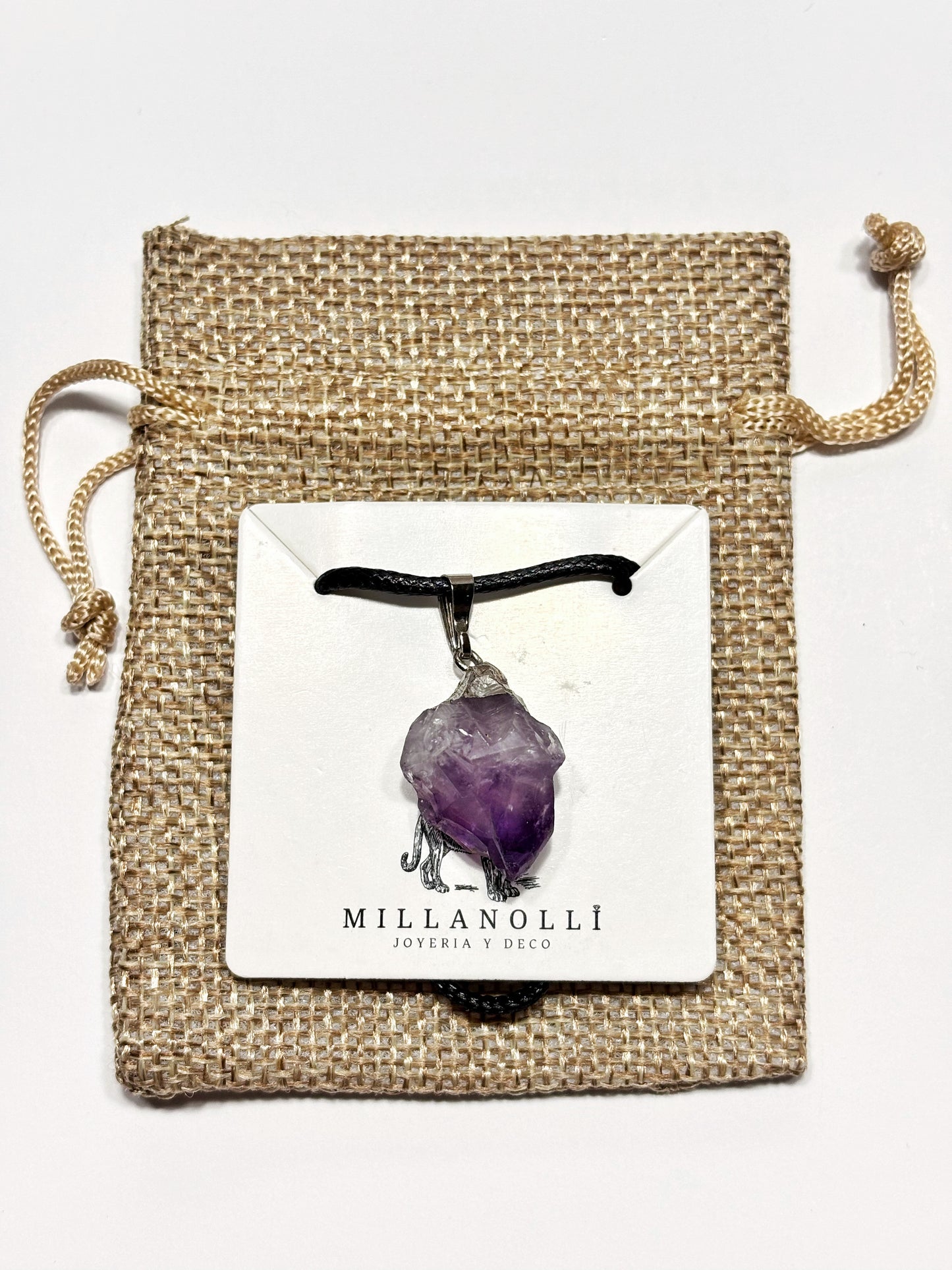 Collar amatista natural