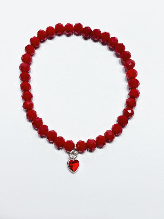 Pulsera mostacilla con dije plata 925