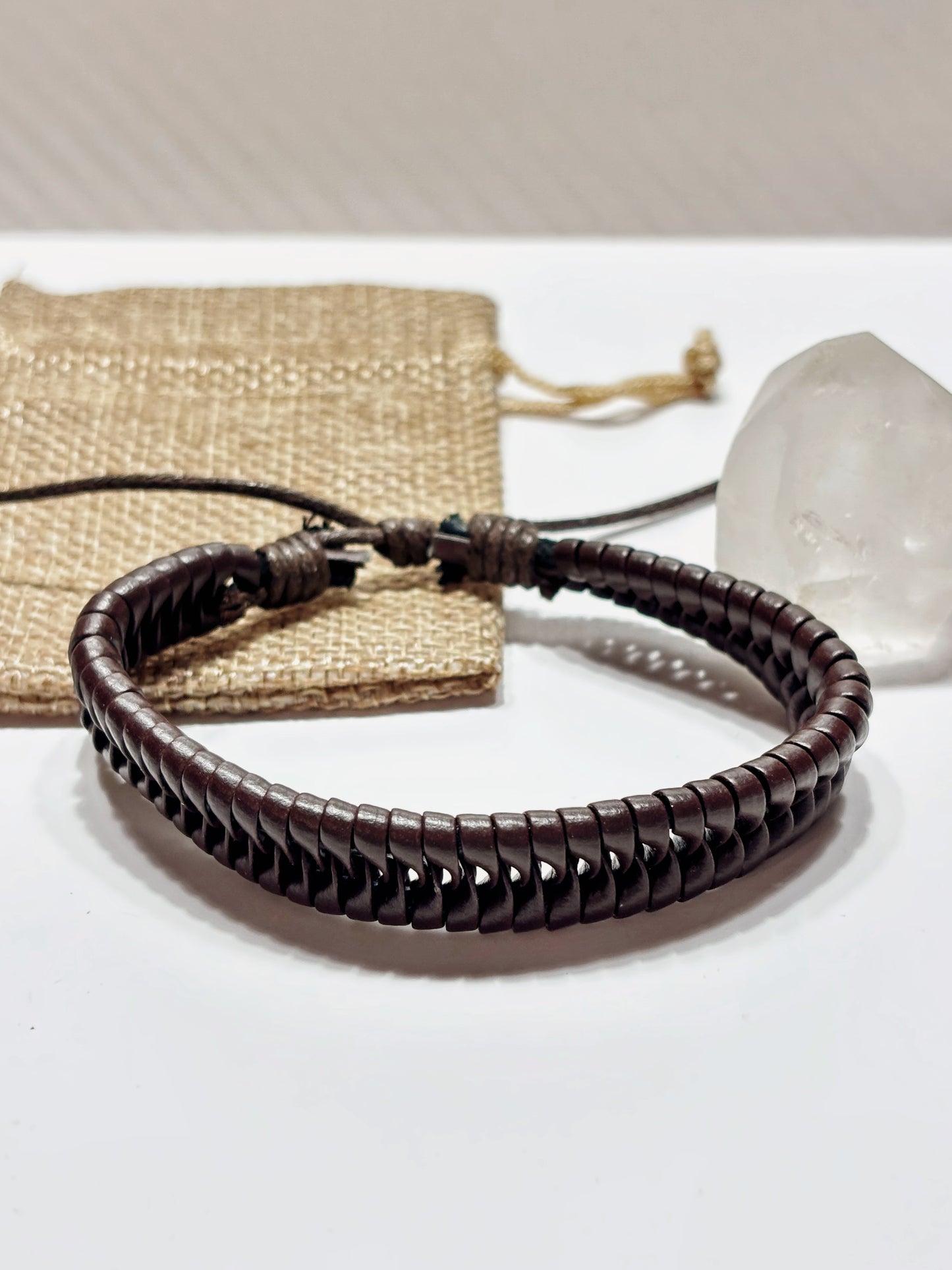 Pulsera trenzada ecocuero