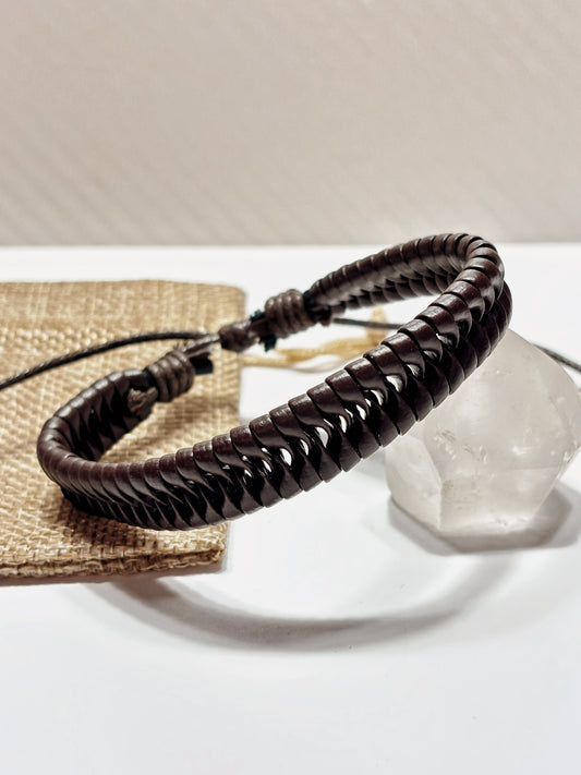 Pulsera trenzada ecocuero