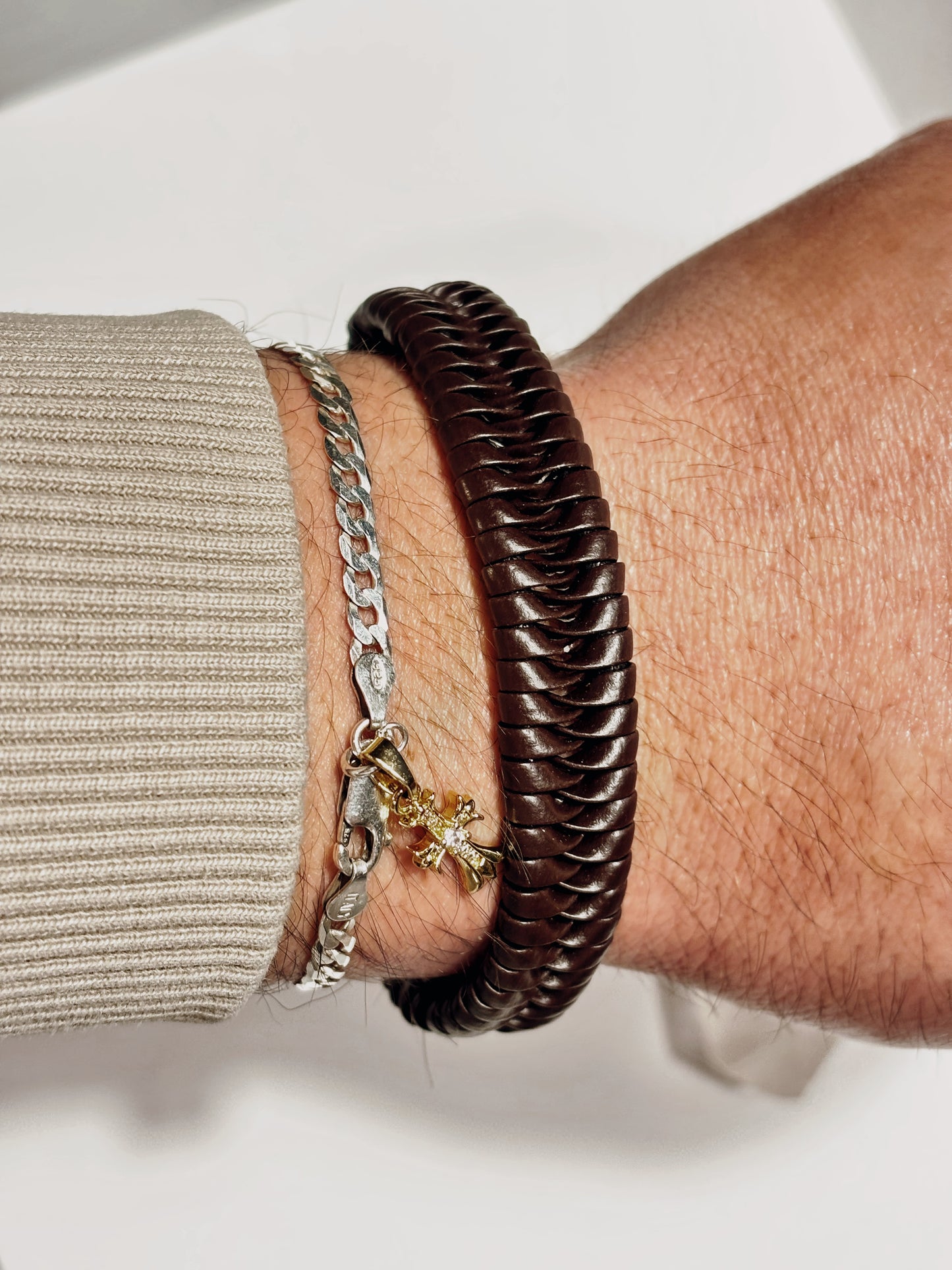 Pulsera trenzada ecocuero