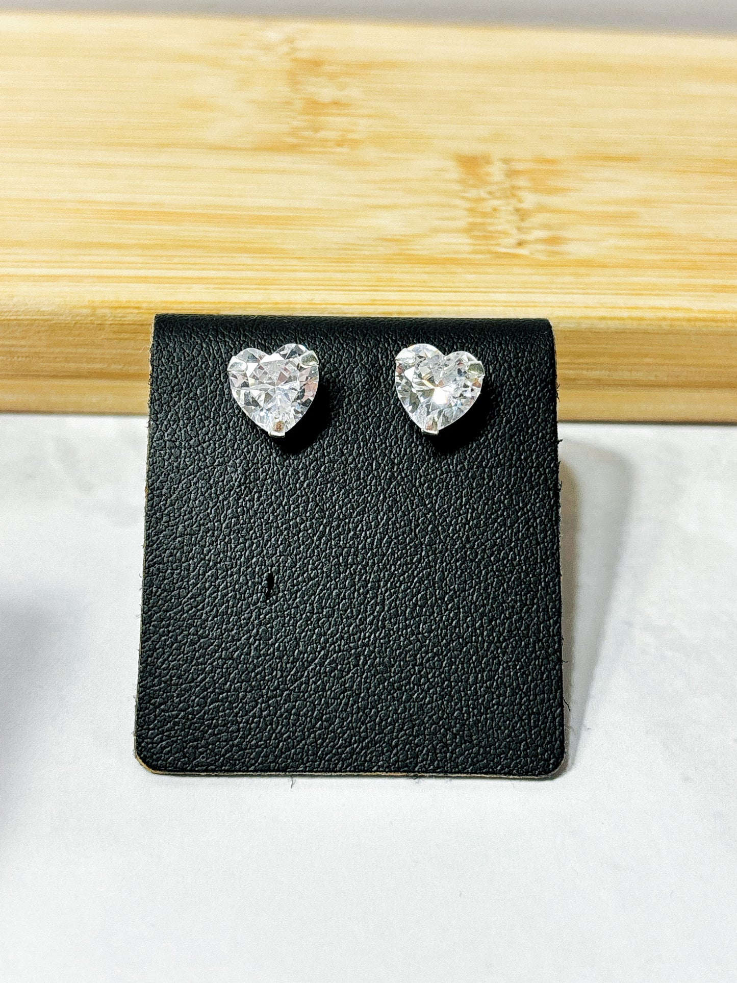 Aros Circón Corazón 8 mm