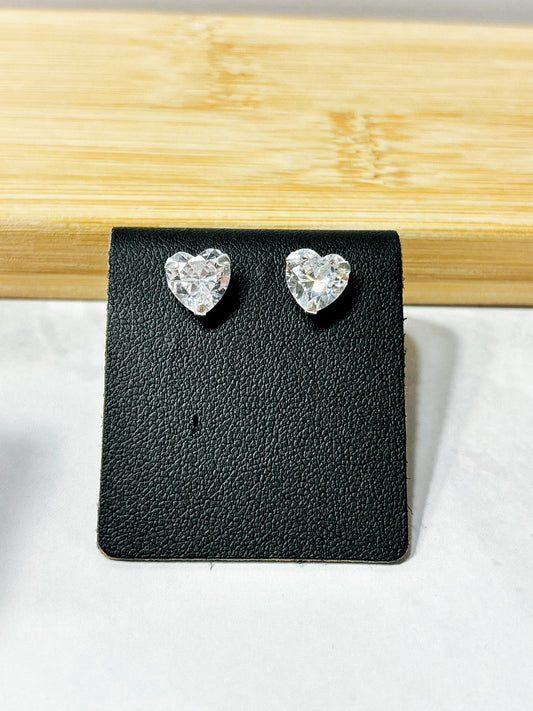 Aros Circón Corazón 8 mm