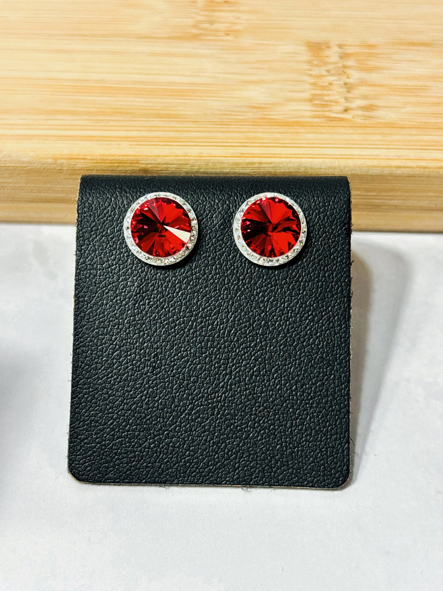 Aro Cristal Hecho con Swarovski Rojo