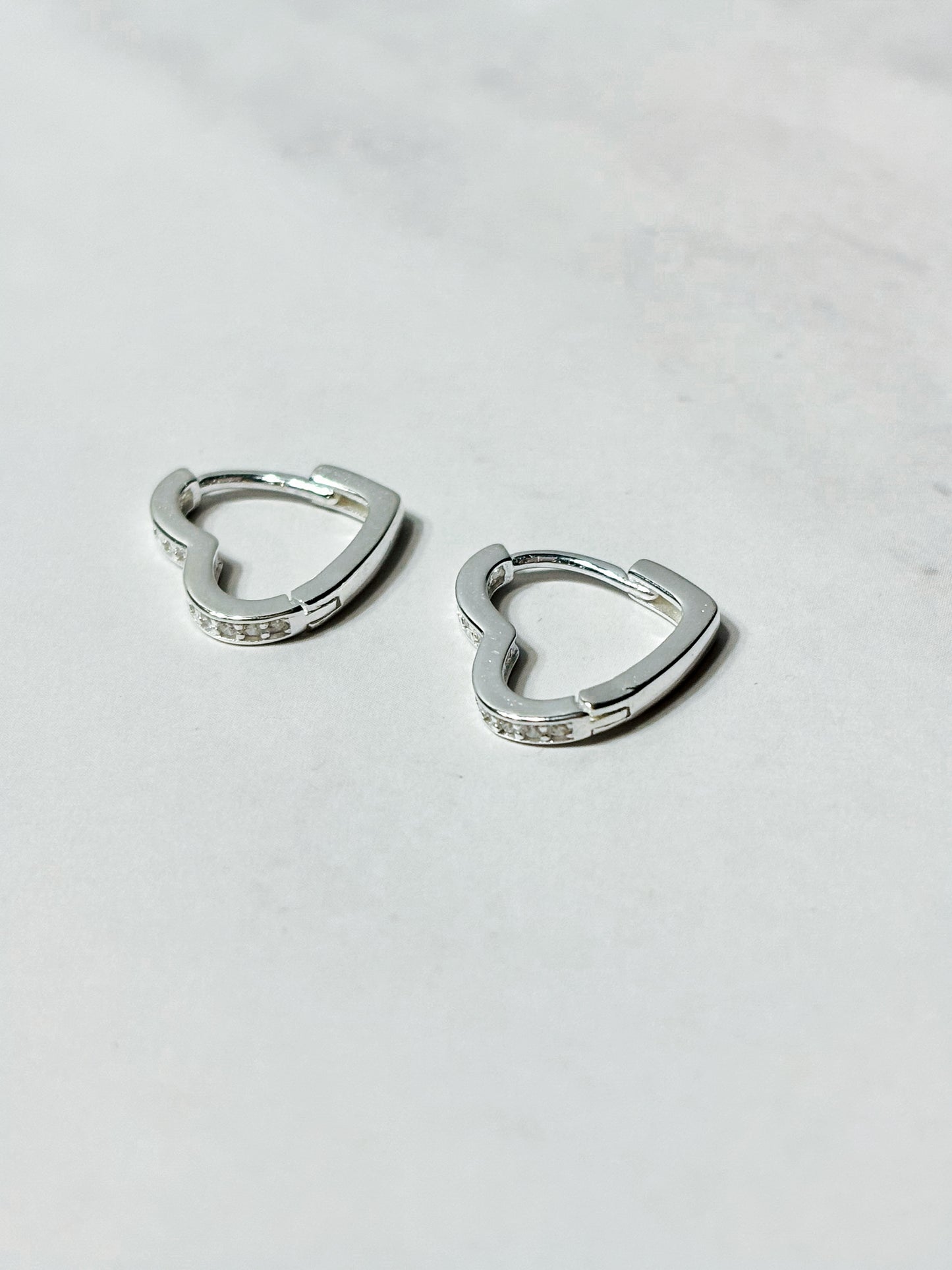 Aros argolla corazón microcircones