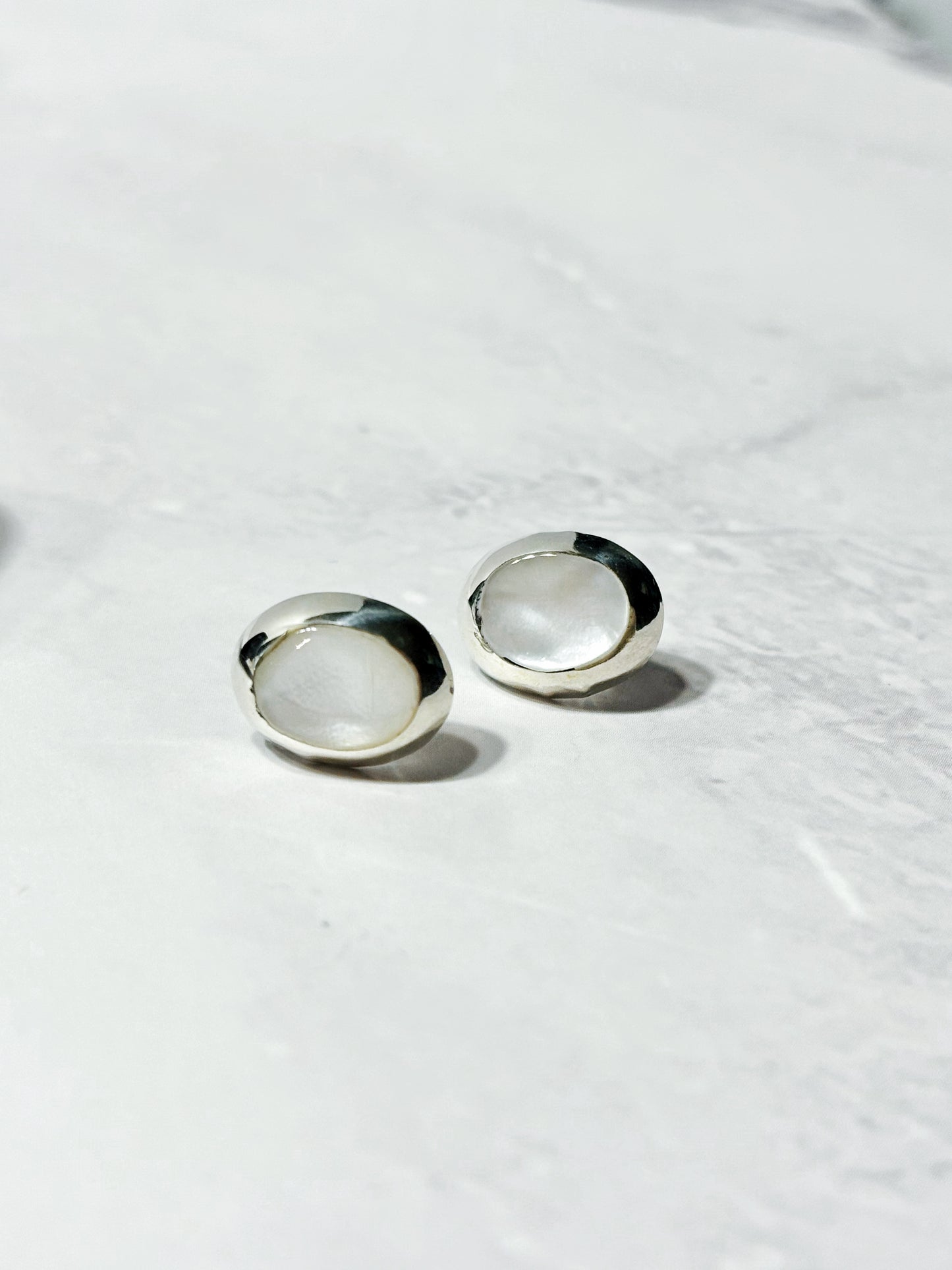 Aros gotas con nácar