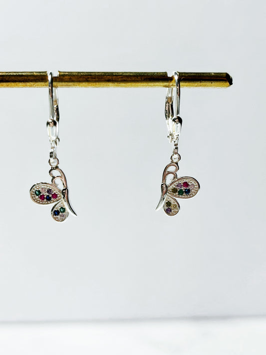 Aros mariposa con microcircones de color