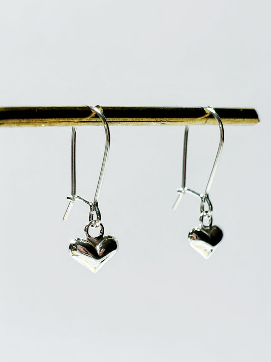 Aros gancho corazón chunky