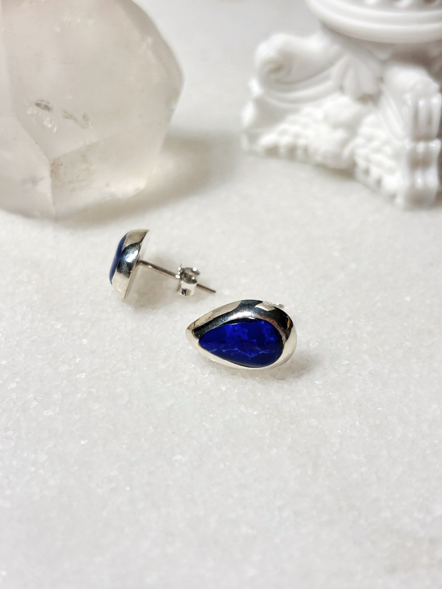 Aros gota de lapislázuli