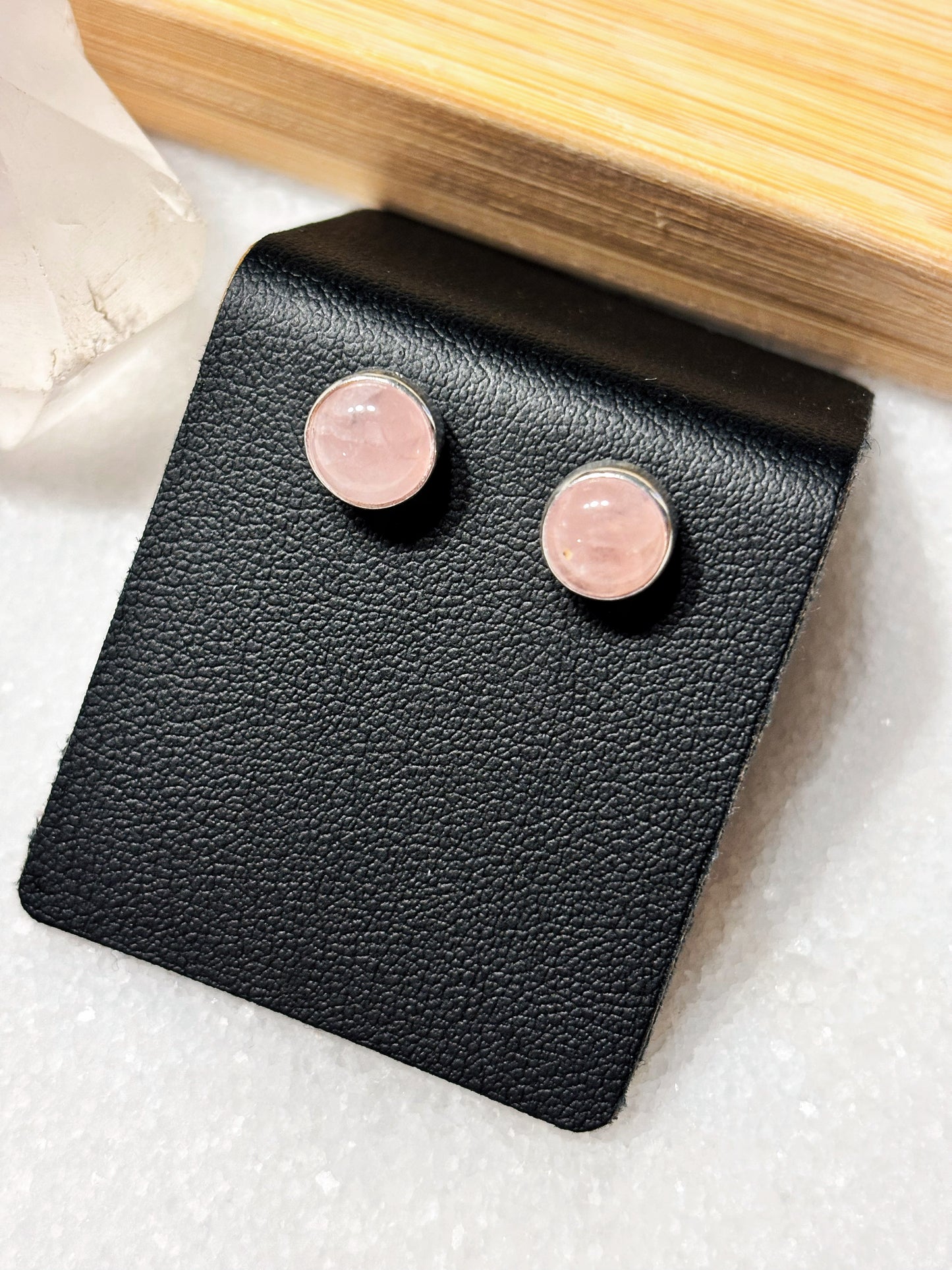 Aros de Cuarzo Rosado