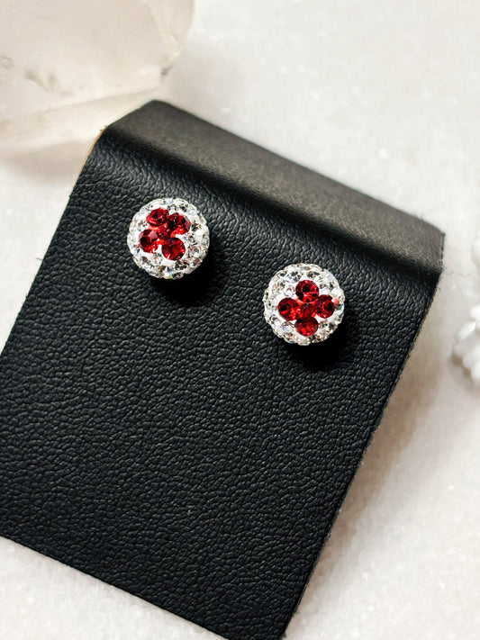 Aros microcircones flor rojo