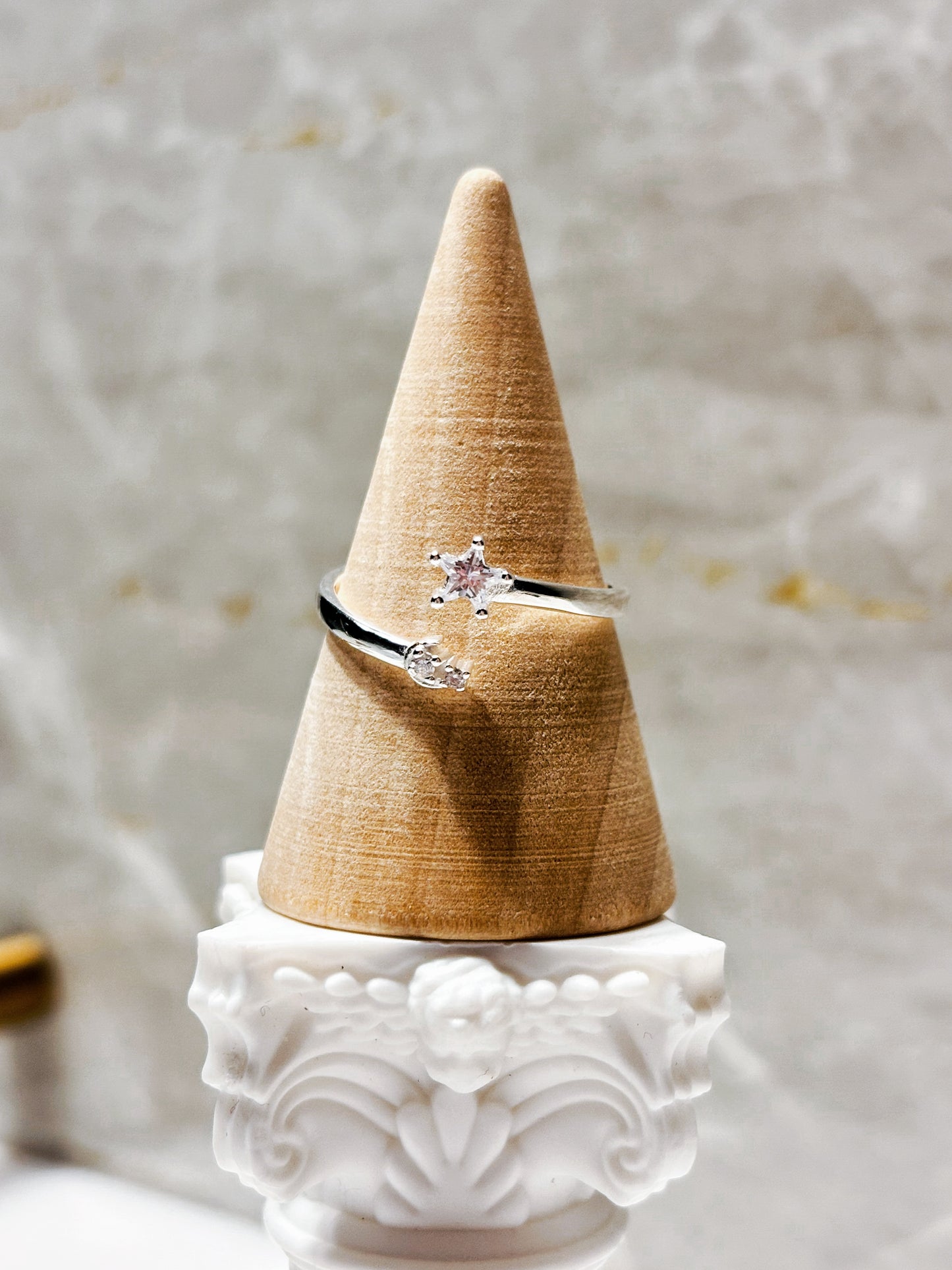 Anillo circón estrella