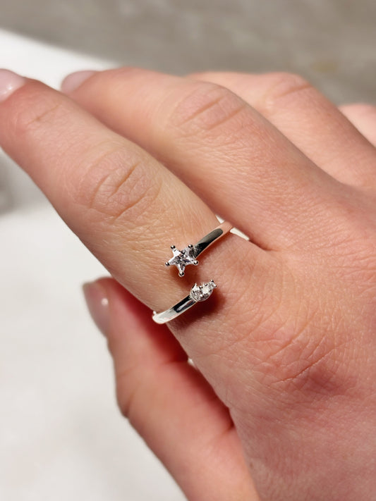 Anillo circón estrella