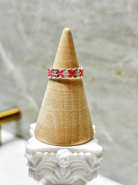 Anillo MIDI mariposa fucsia