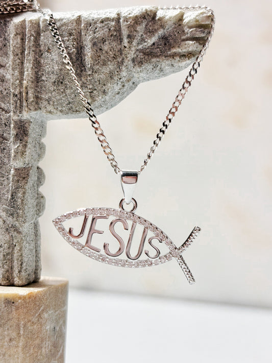 Collar Ictus Jesús con microcircones