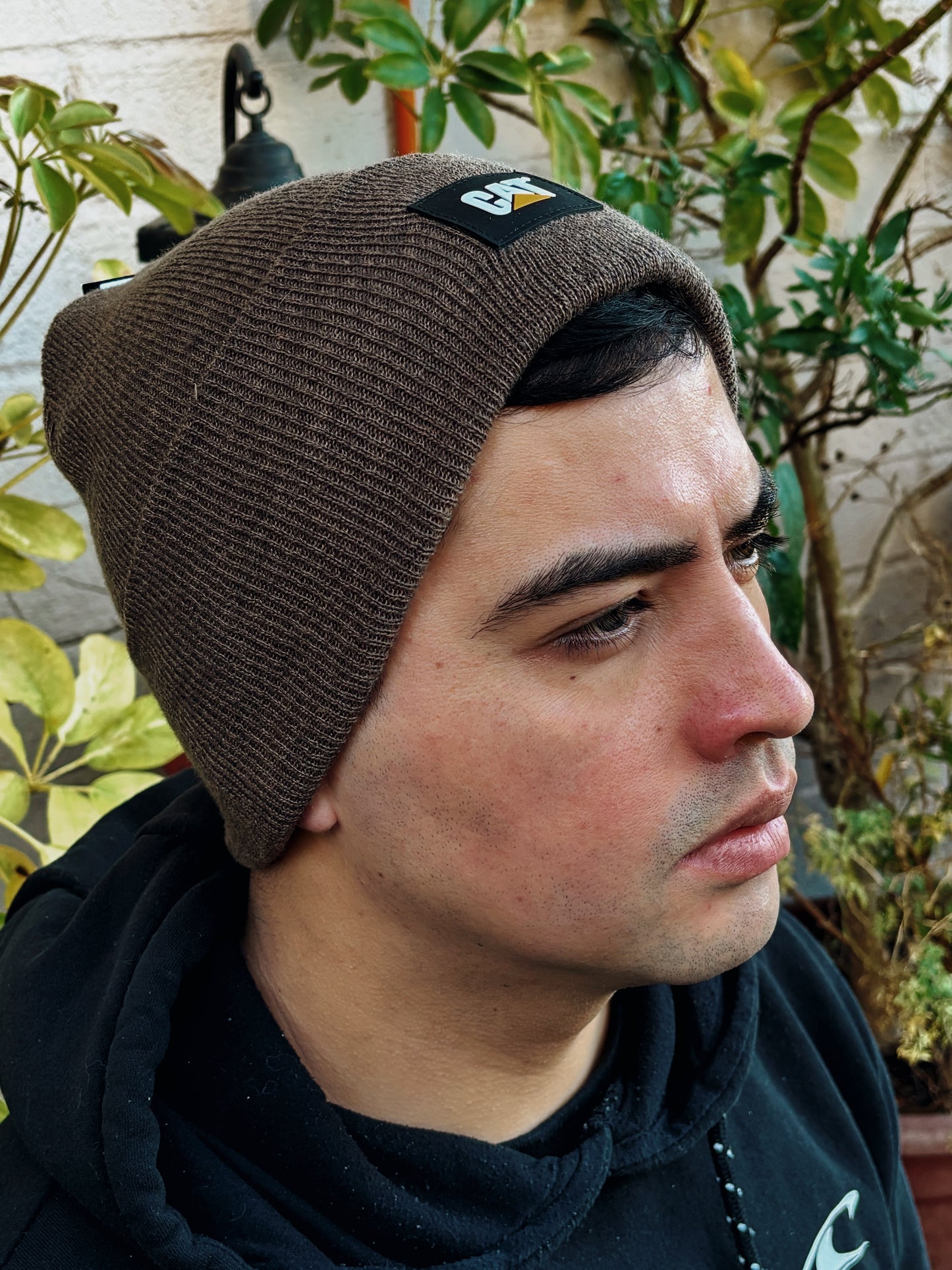Gorro Casual Unisex Cat Label Cuff Beanie Café Cat