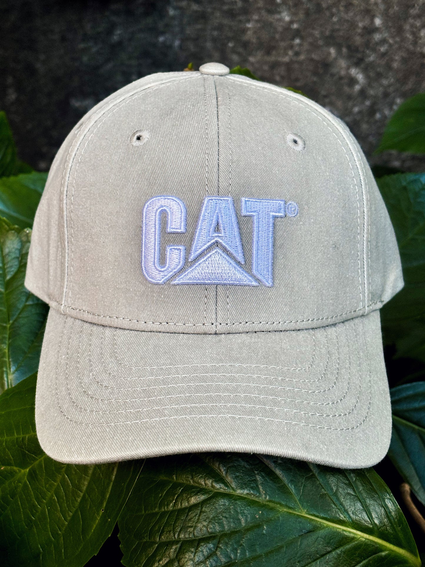 Jockey Con Hebilla Casual Unisex Pigment Dyed Cat Logo Hat Beige Cat