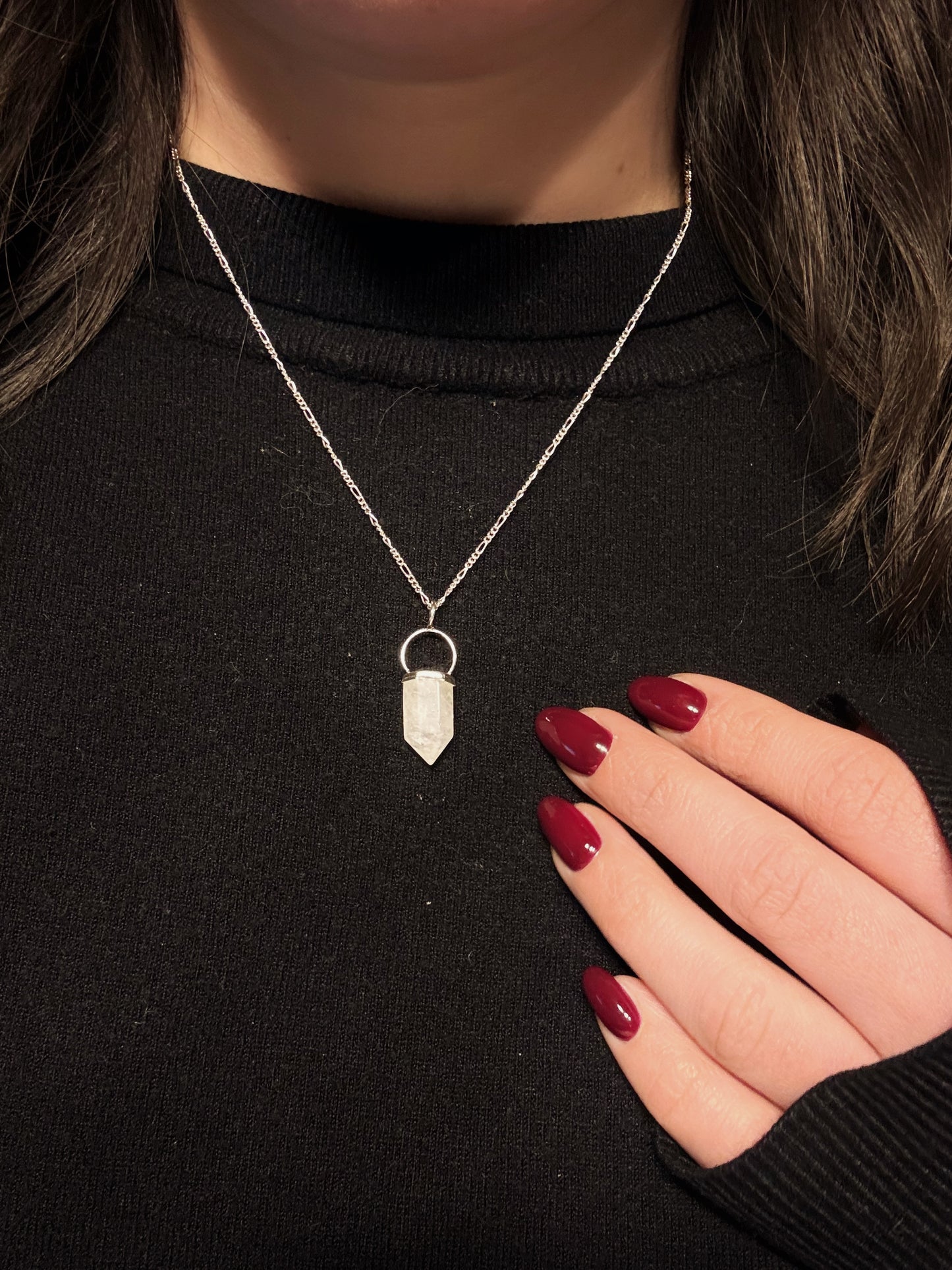 Collar cuarzo blanco