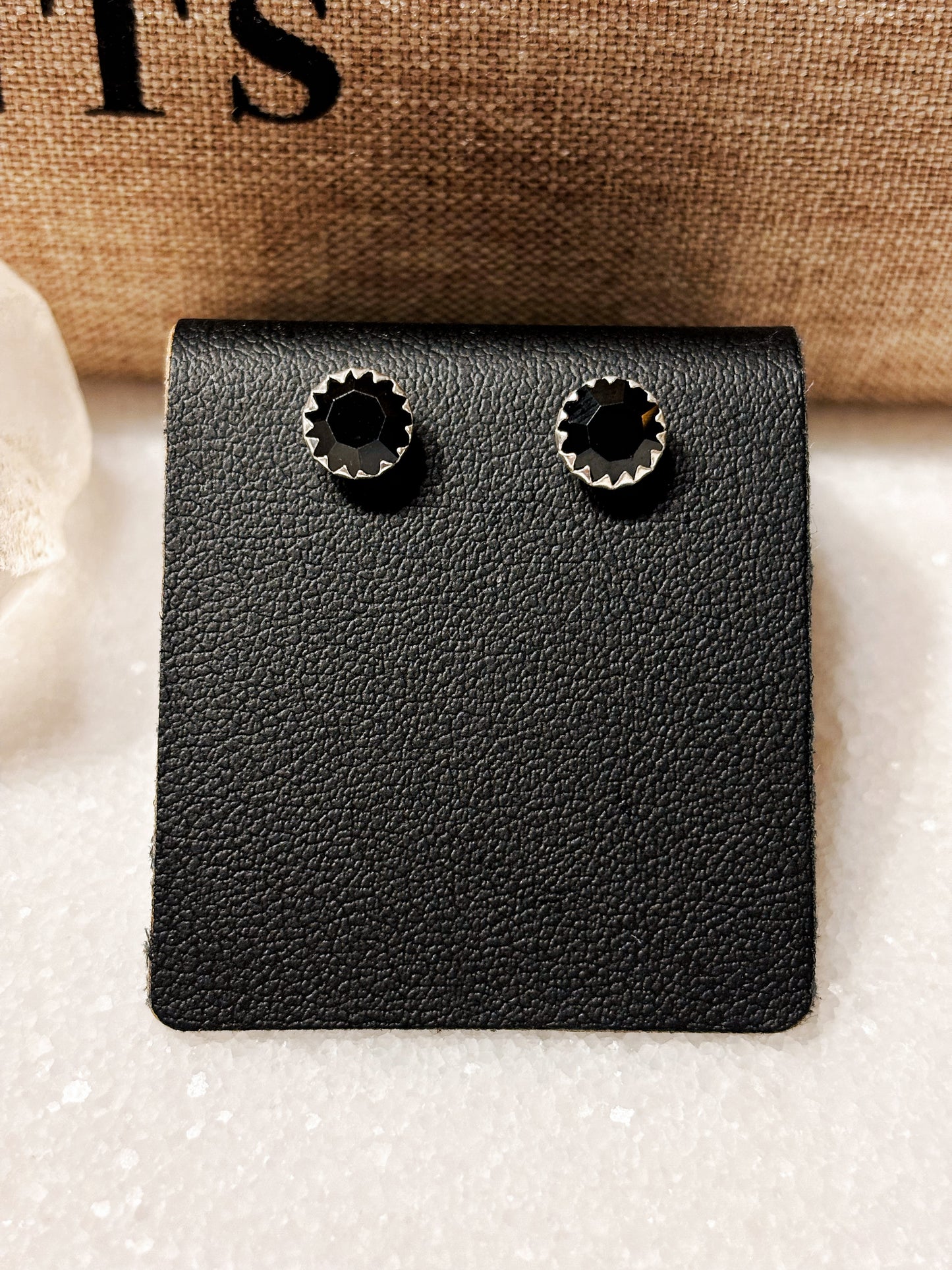 Aros circón Swarovski negro