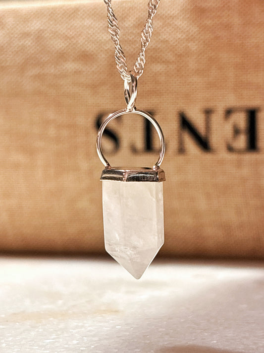 Collar cuarzo blanco