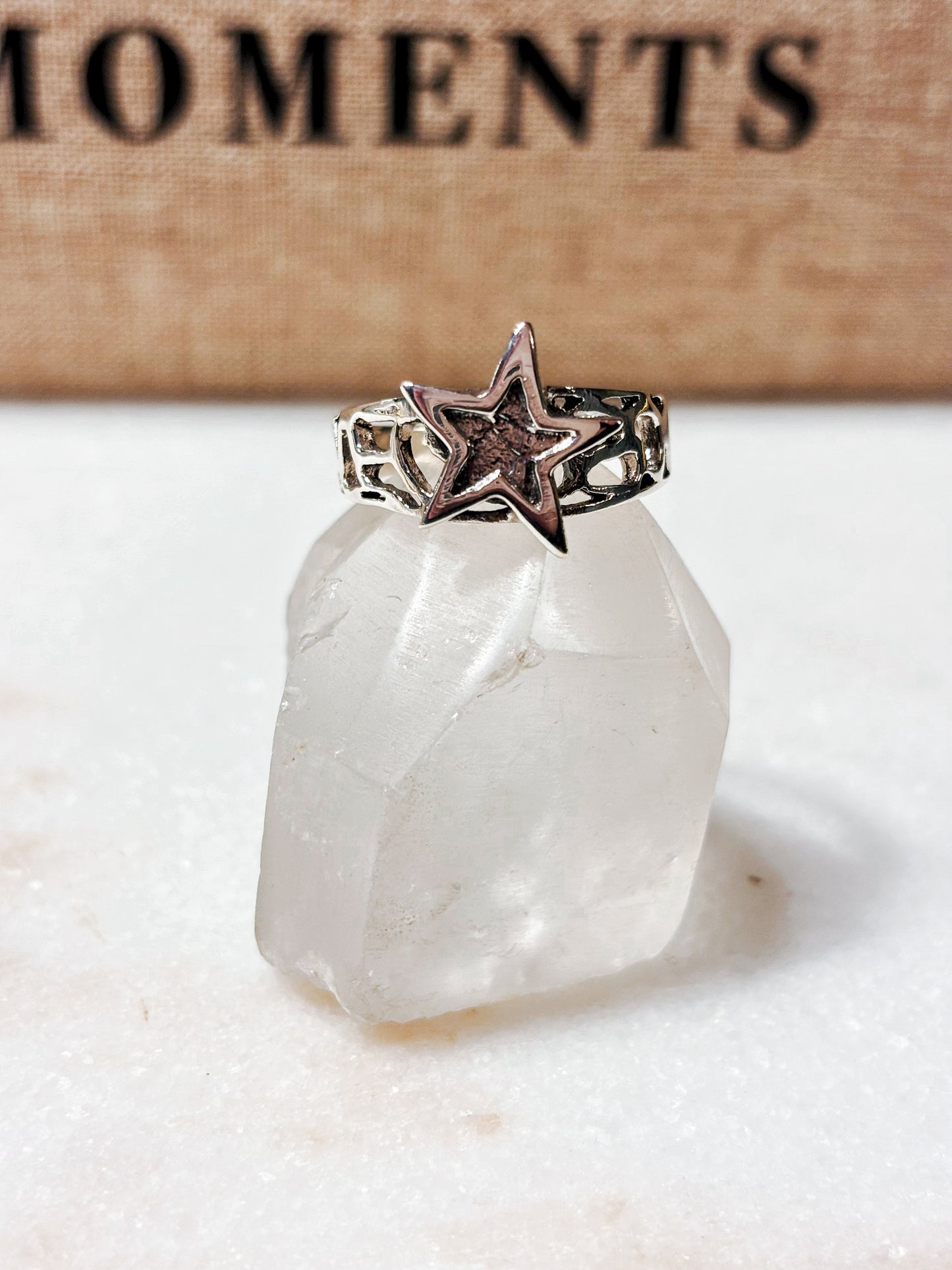 Anillo estrella calada