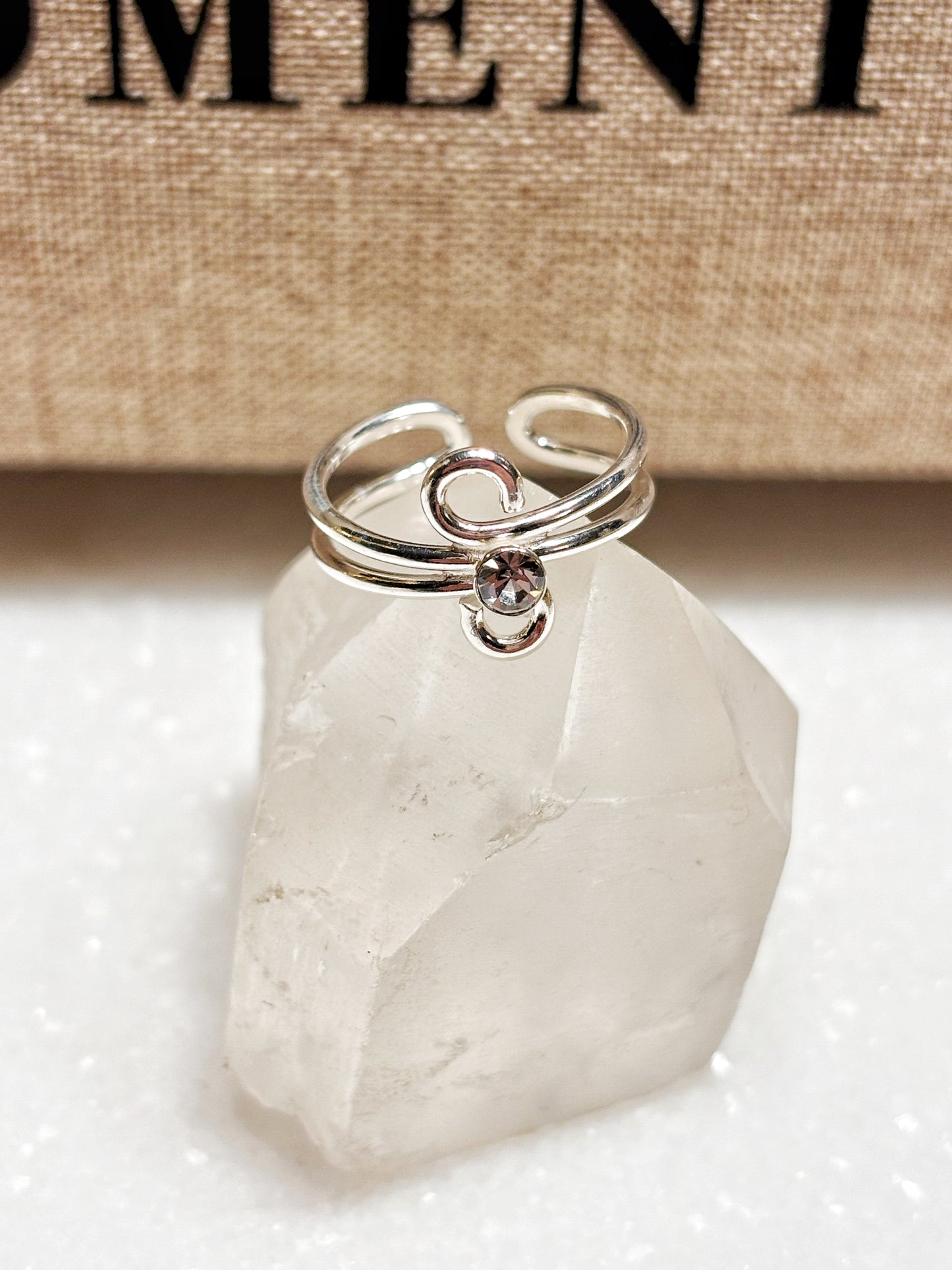 Anillo MIDI infinito circón