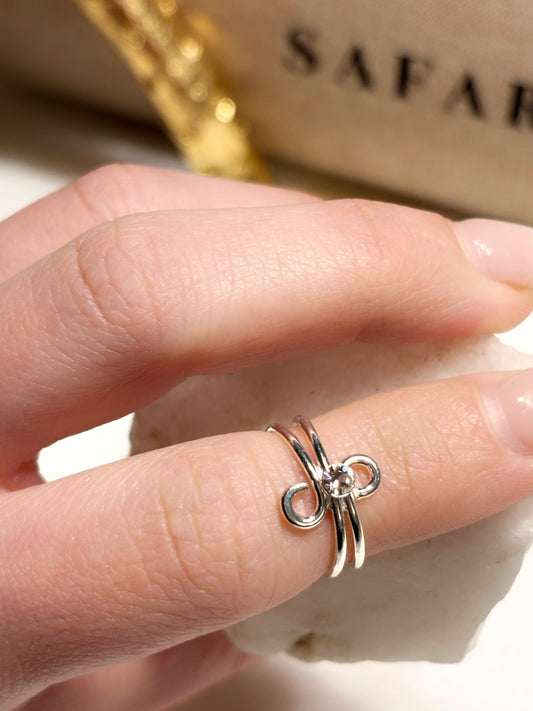 Anillo MIDI infinito circón