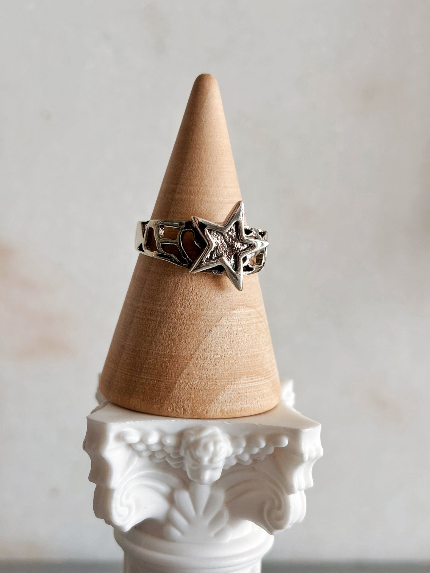 Anillo estrella calada