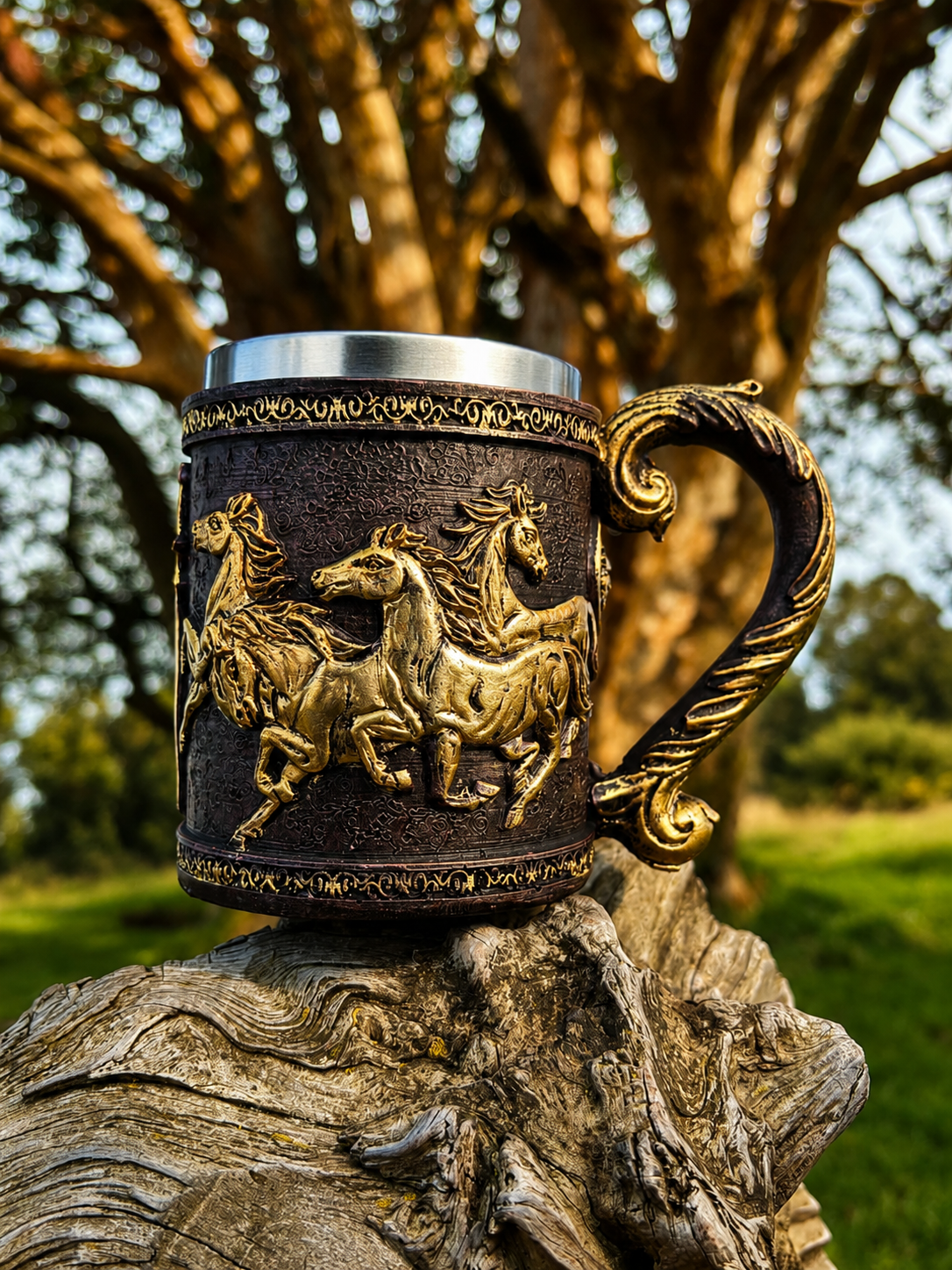 Vaso acero inoxidable con resina