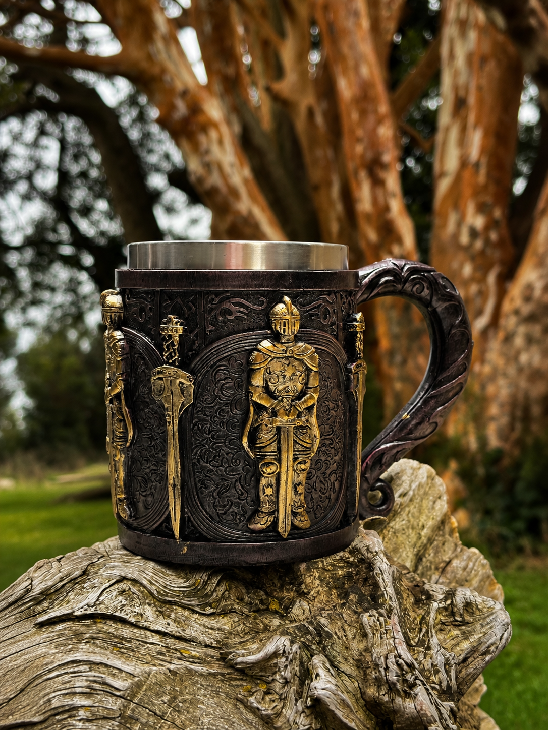 Vaso acero inoxidable con resina
