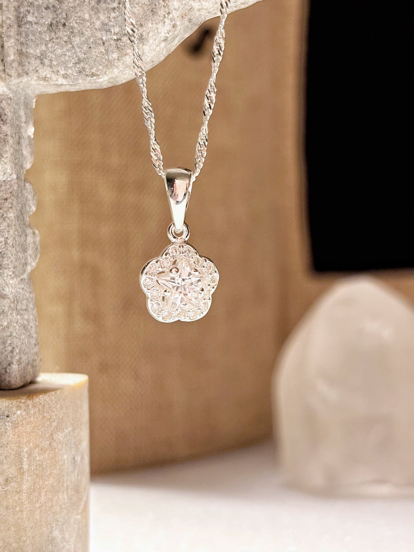 Conjunto flor de circón