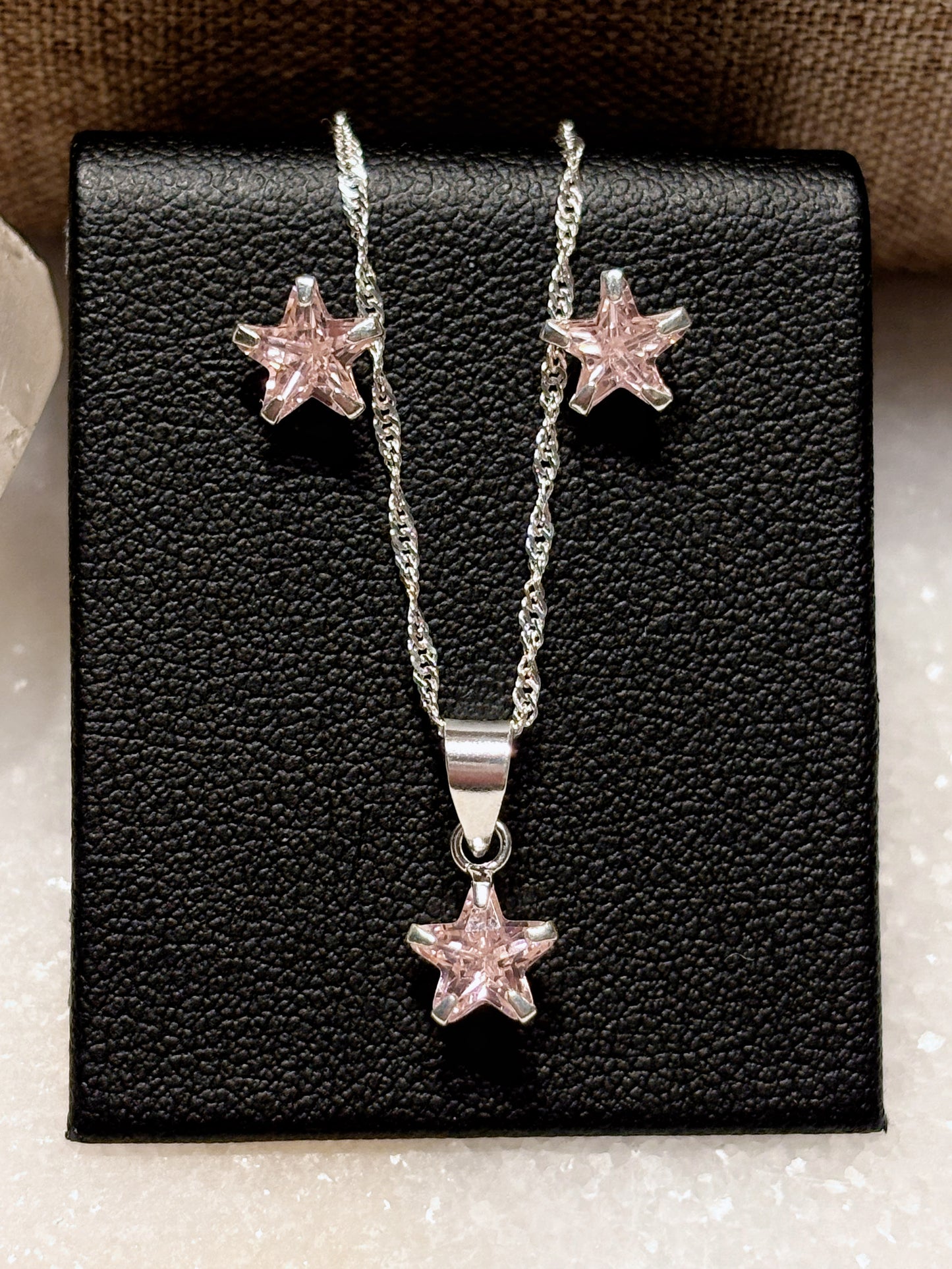 Conjunto estrella rosada