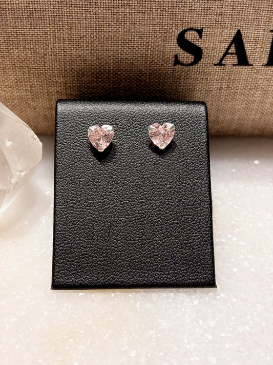 Aros corazón de circón