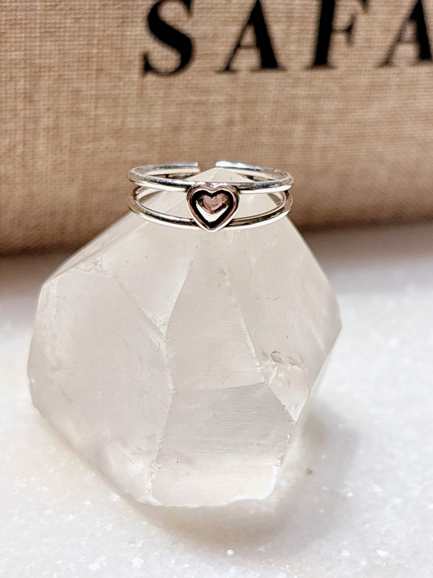 Anillo MIDI doble corazón