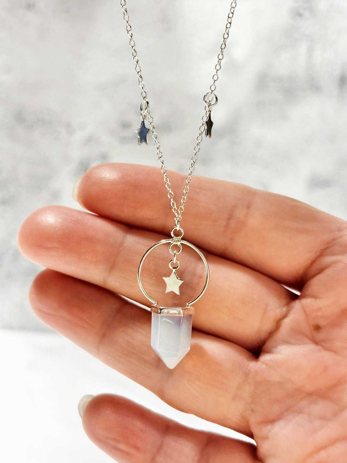 Collar estrellas con ópalo