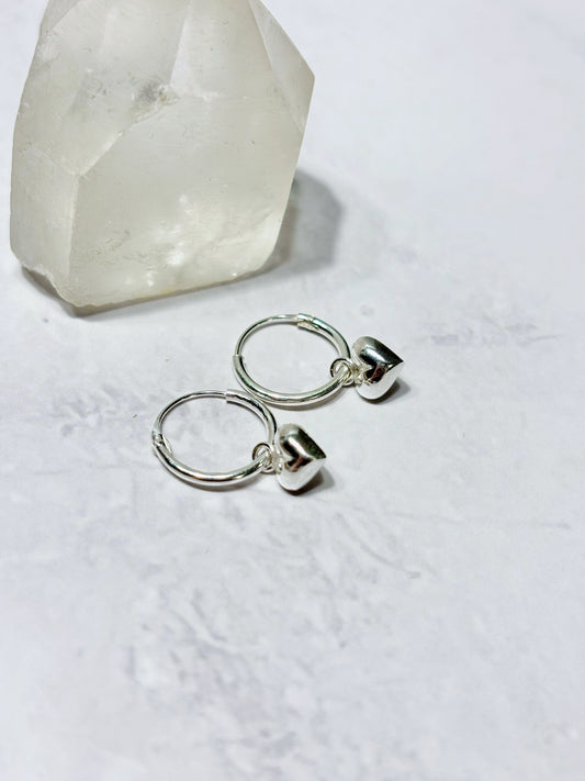 Aros argolla 16 mm corazón chunky