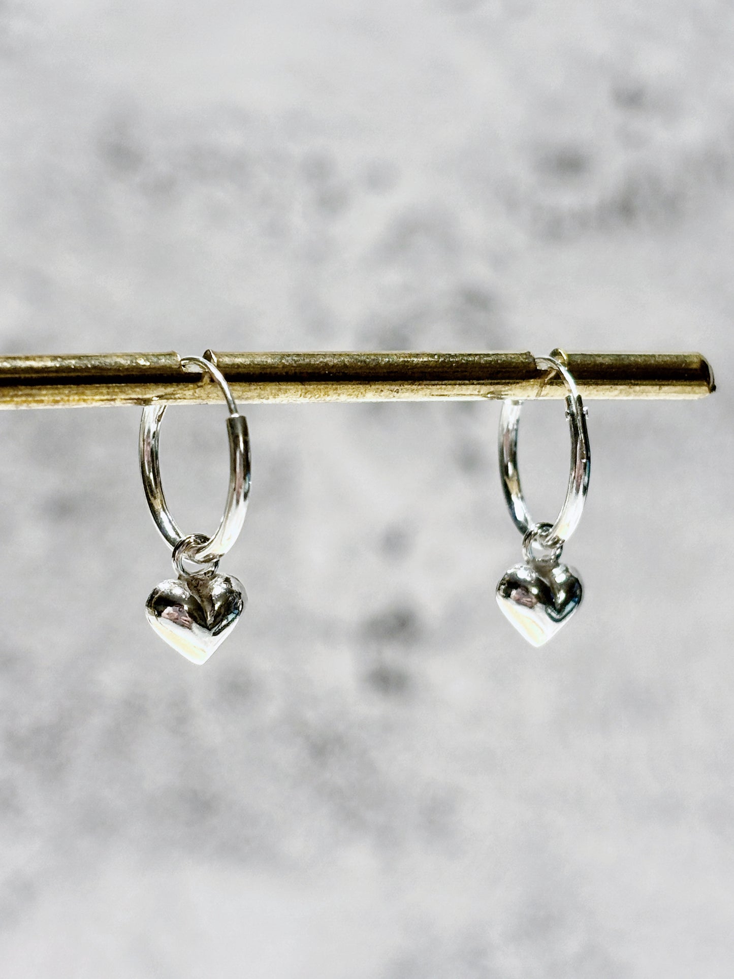 Aros argolla 16 mm corazón chunky