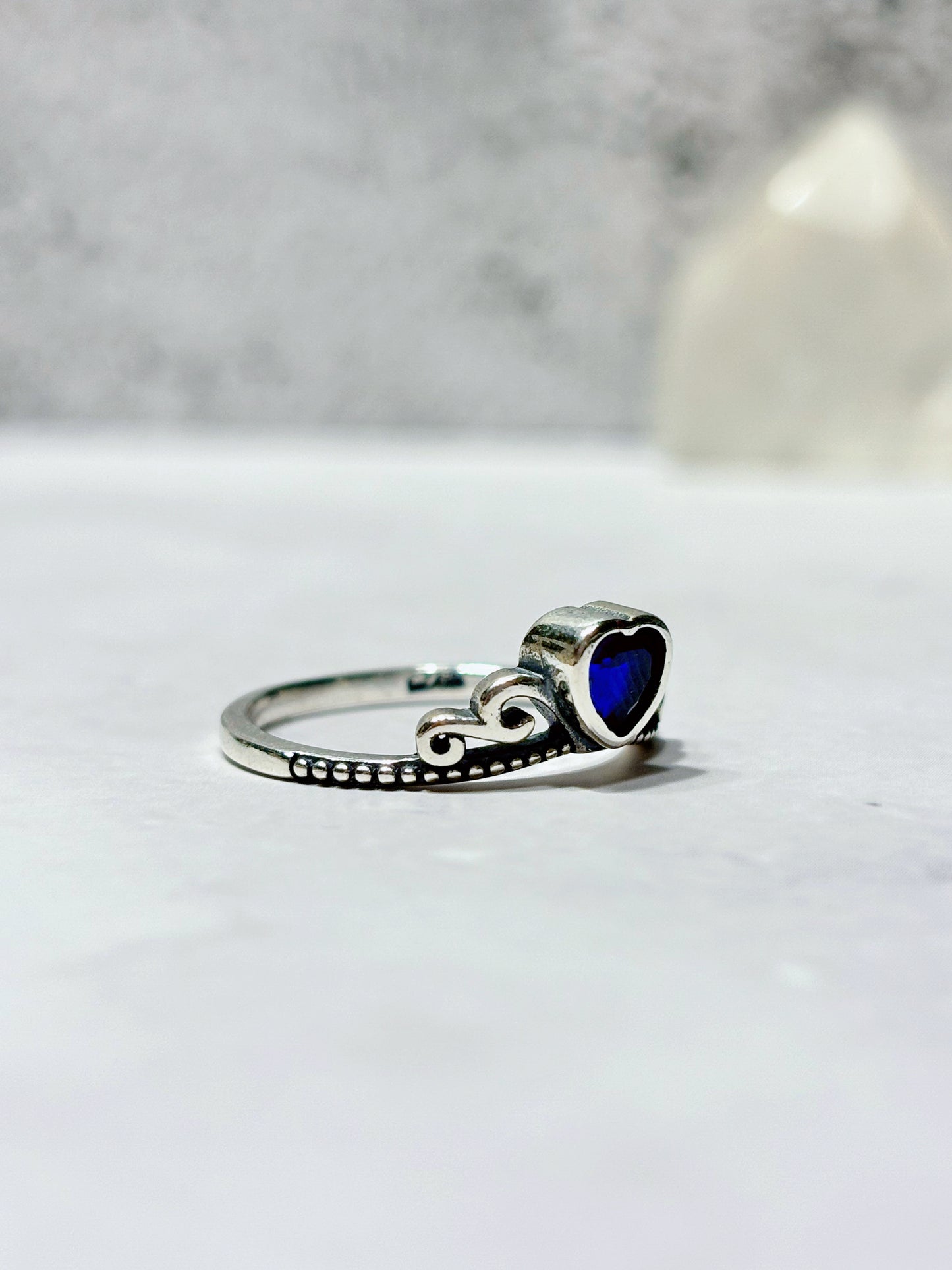 Anillo corazón azul
