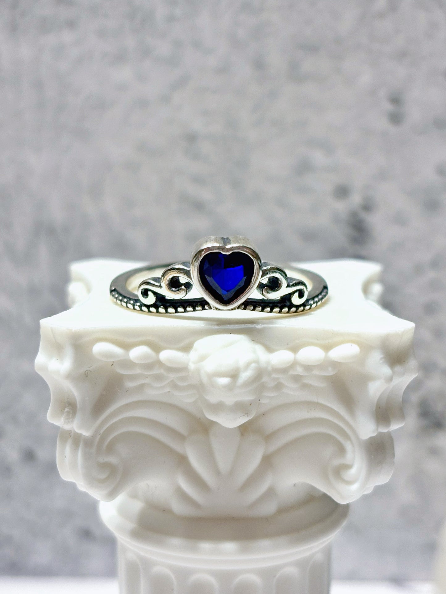 Anillo corazón azul