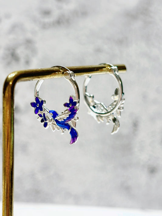 Aros argollas colibrí