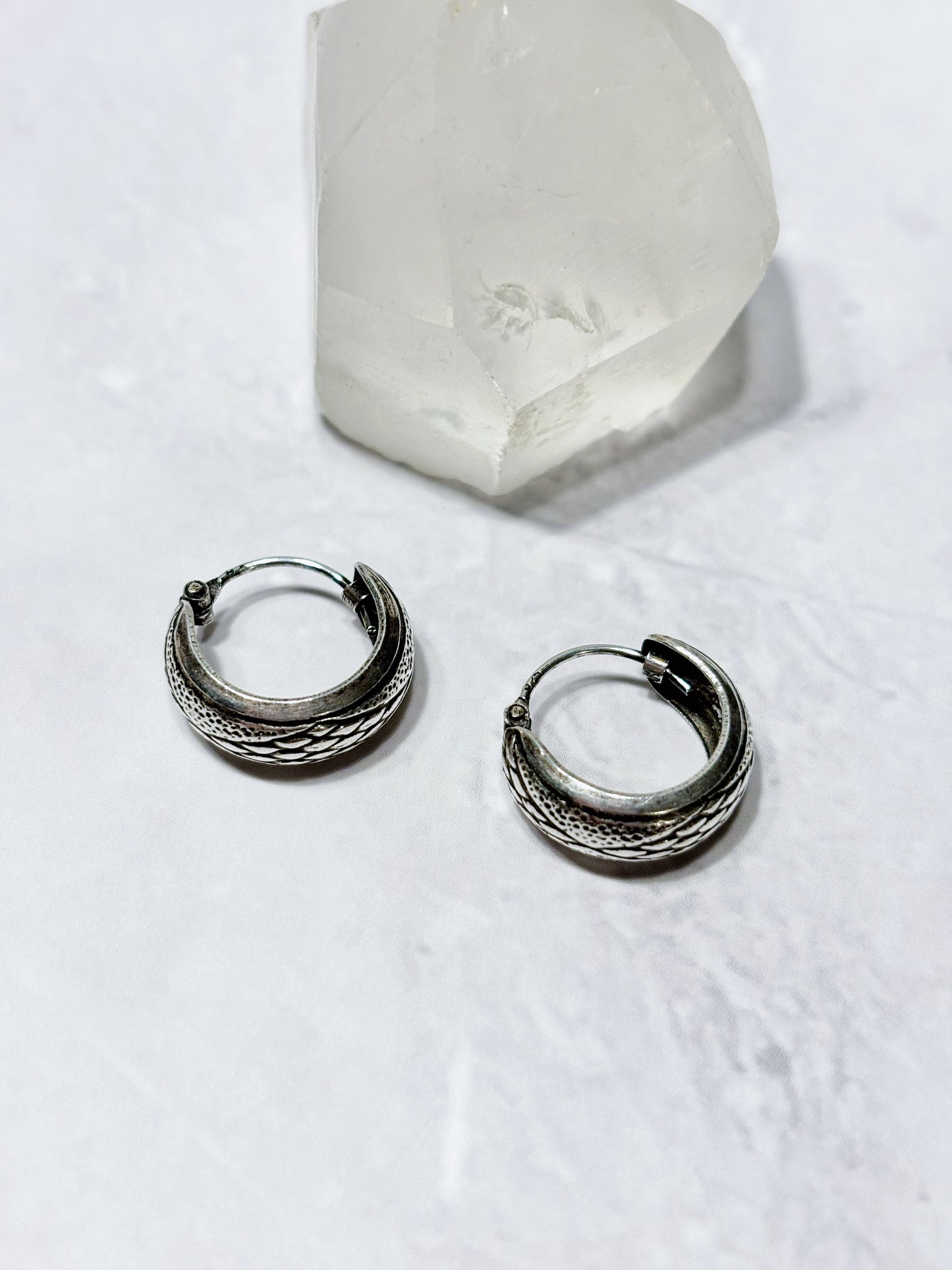 Argollas bote plata envejecida