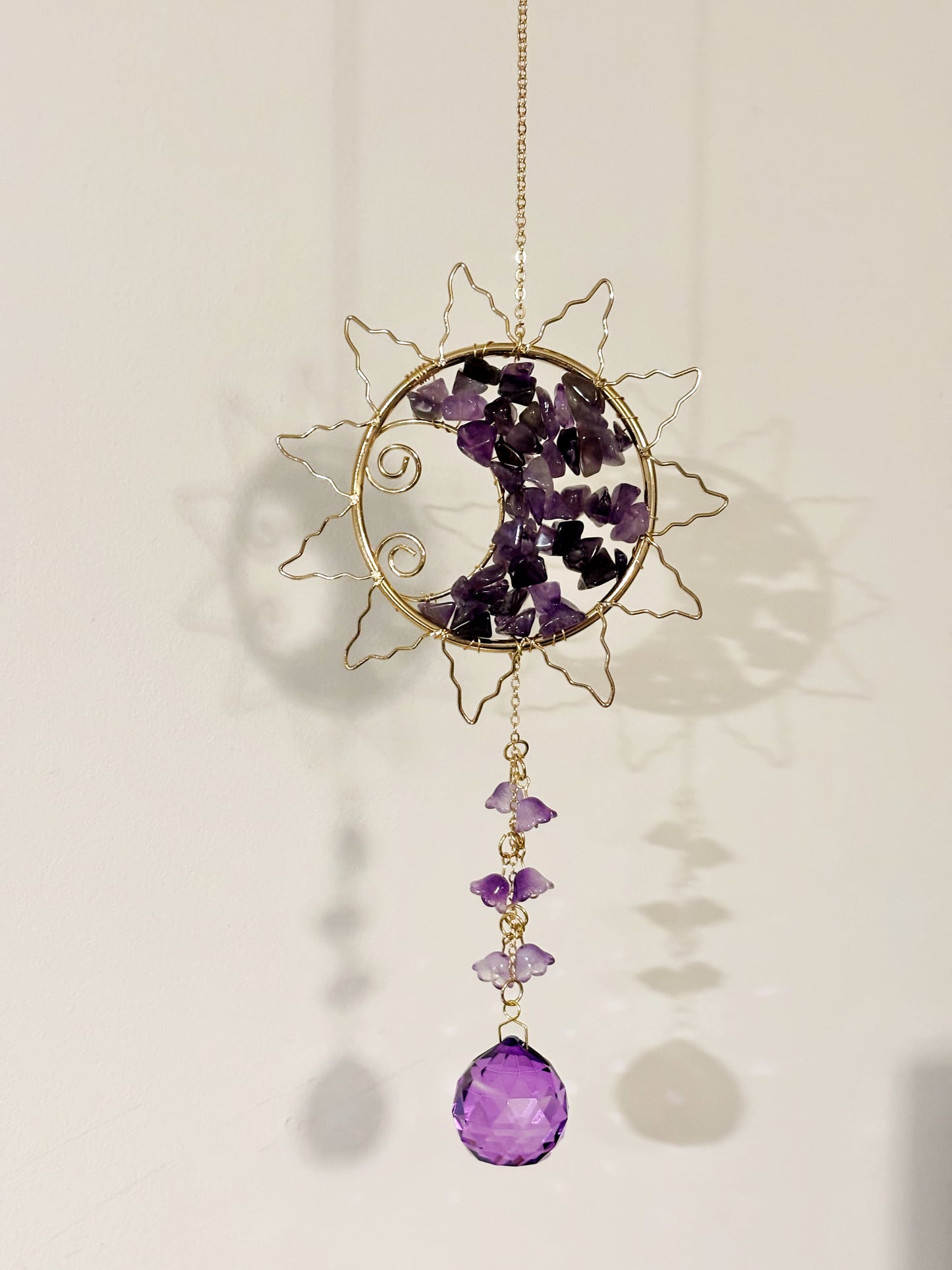 Atrapasol sol luna cristales y piedras