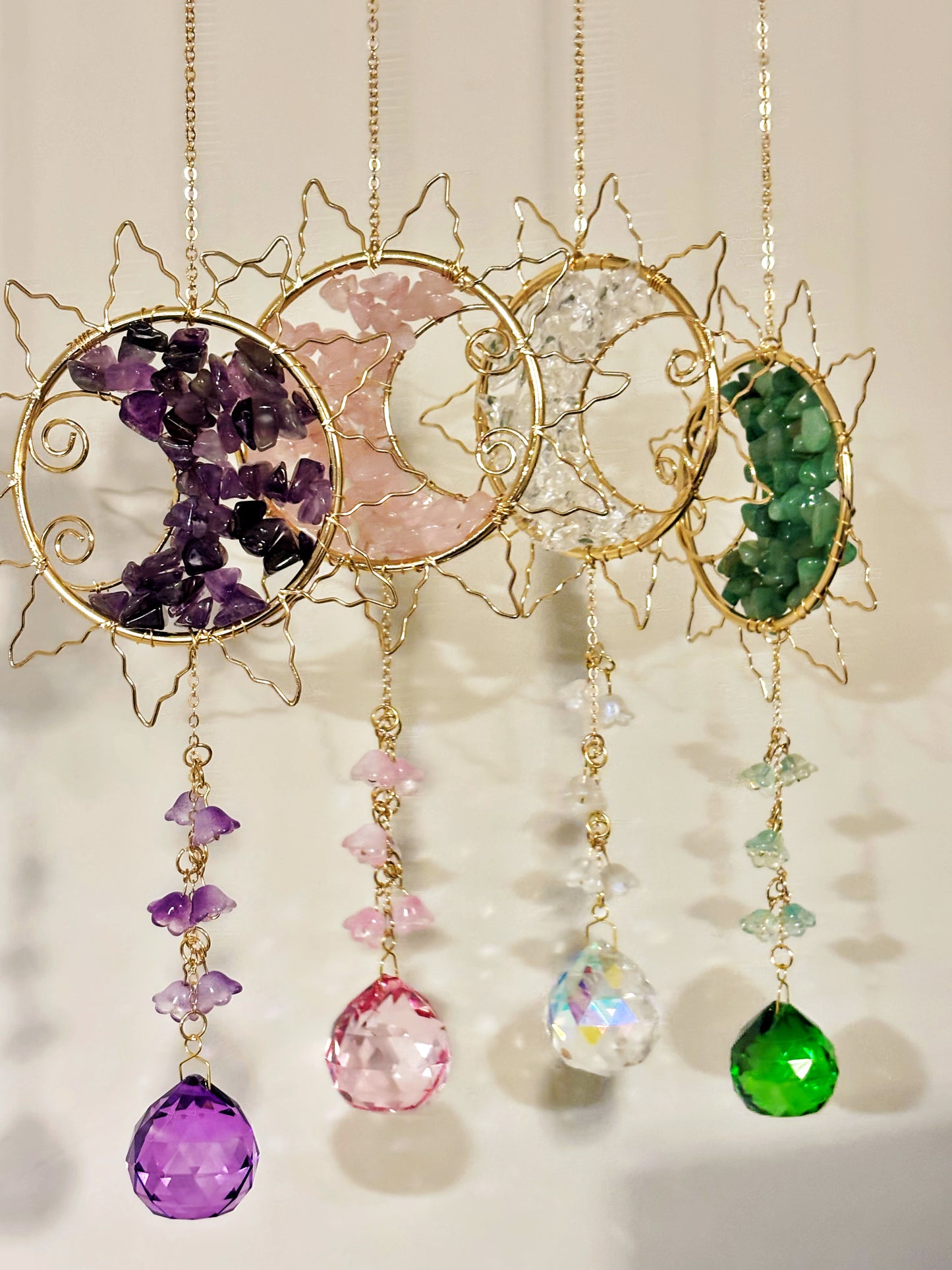 Atrapasol sol luna cristales y piedras