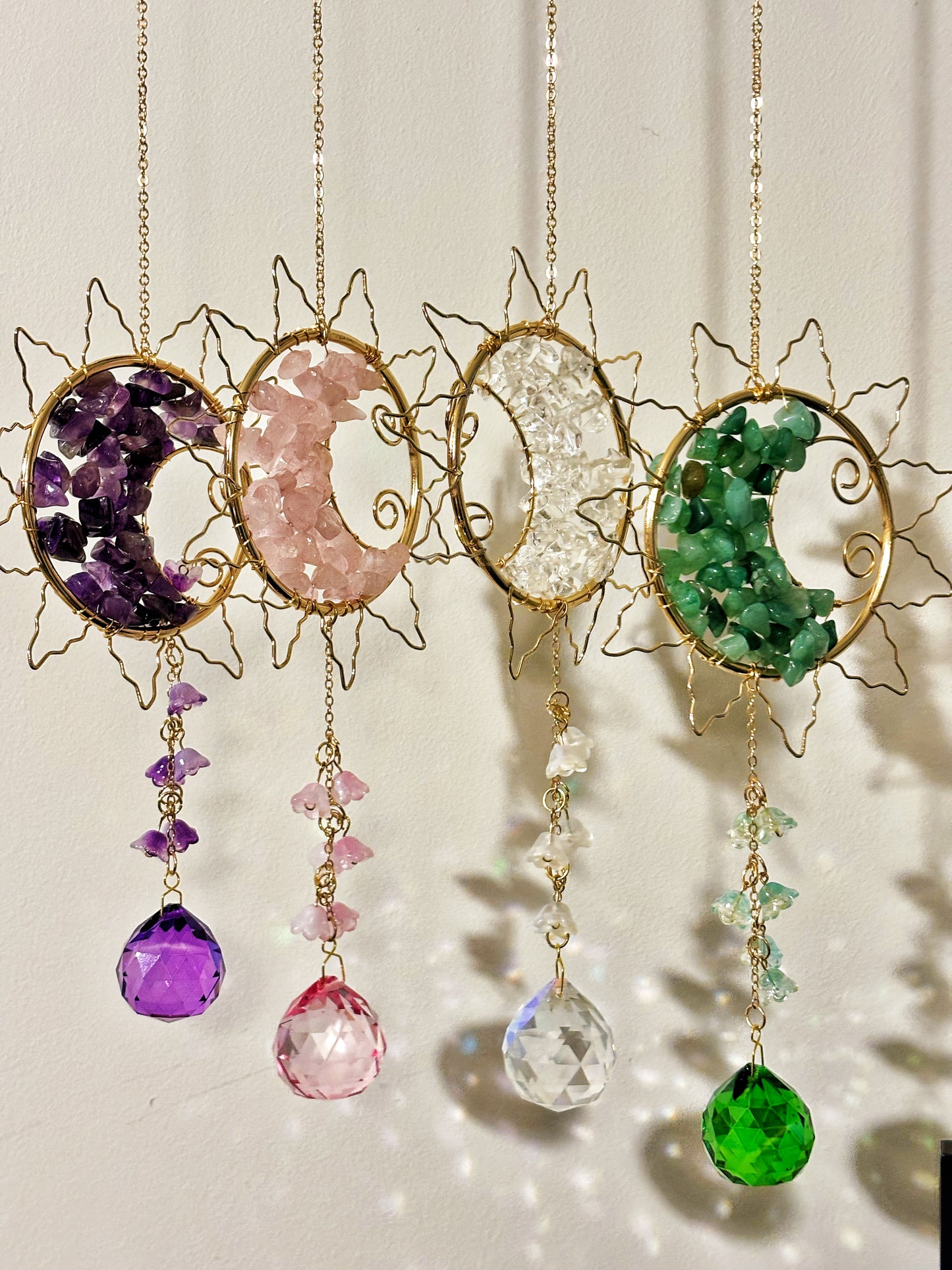 Atrapasol sol luna cristales y piedras