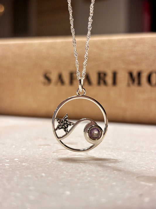 Collar ola con Cuarzo Místico